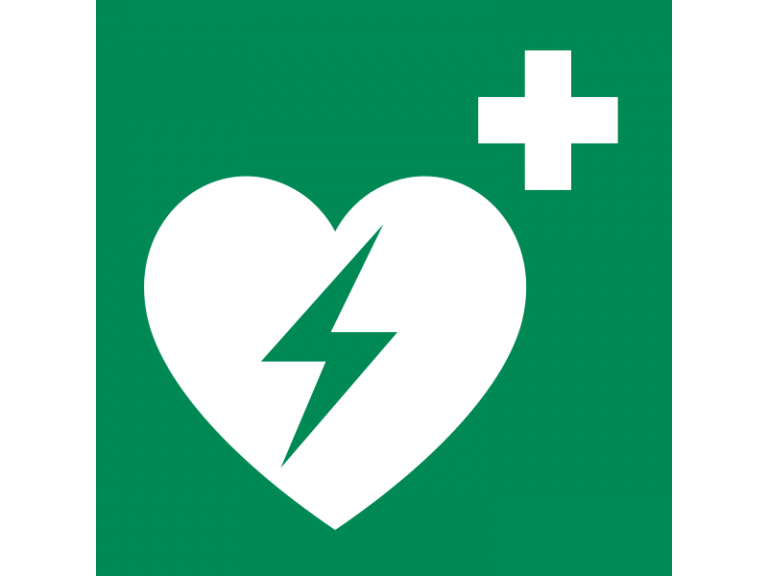 Defibrillator Hinweisschild
