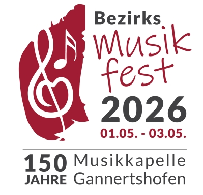 Musikkapelle Gannertshofen - Logo Bezirksmusikfest 2026